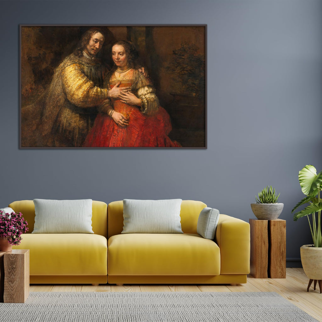 Rembrandt Canvas Wall Art Jewish Bride Poster Famous Oil Painting Print Historical Culture Illustration Modern Home