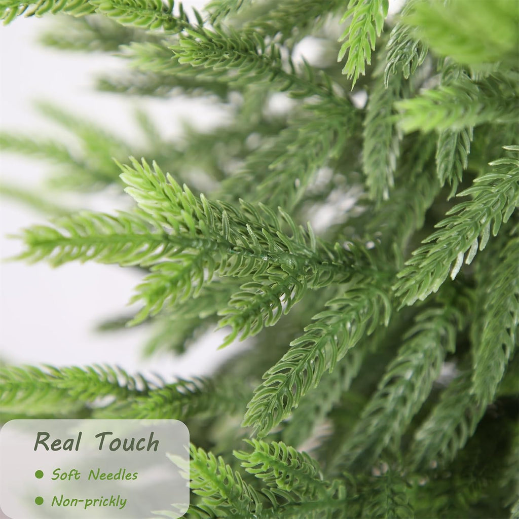 4ft Artificial Norfolk Pine Christmas Tree for Outdoor, 48in Real Touch Faux Norfolk Pine Christmas Tree with Black