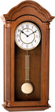 Grandfather Wall Clock with Pendulum — Large Hanging Wooden Battery Operated Non-Chiming Clock 26 x 12 inch - Quiet, Solid Wood Clock...