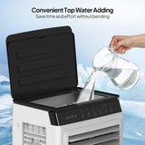 2300CFM Portable Air Cooler, 7.9Gal/30L Evaporative Swamp Cooler, 3-IN-1 Cooling Fan with Remote Control