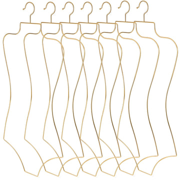 16 Pcs Metal Body Shape Bikini Hangers for Lingerie, Gold
