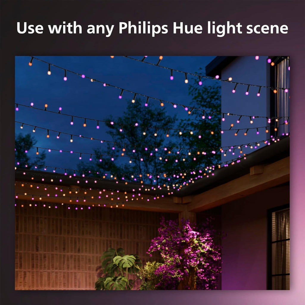Indoor/Outdoor Holiday 130-Foot Festavia String Lights - 500 Mini Color Changing Smart LEDs - Weatherproof - Control