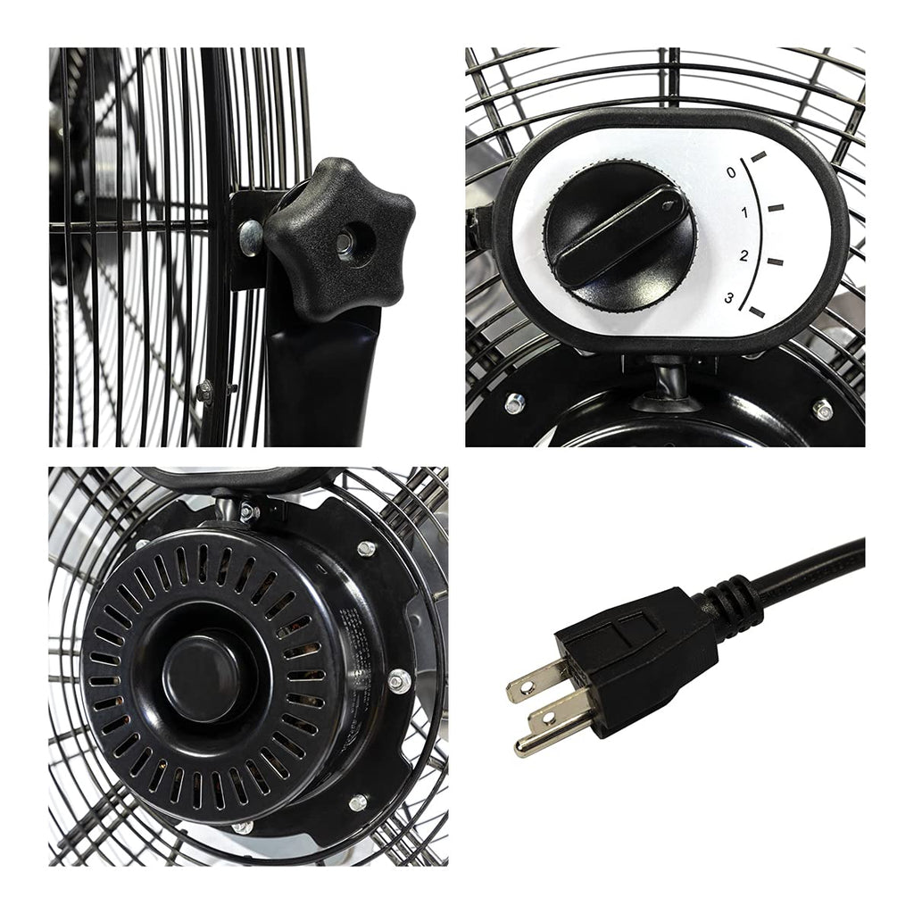 Industrial 30" Pedestal Fan, Powerful Heavy Duty Commercial Fan for Warehouses, Factories, and Large Spaces