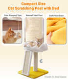 Cat Tree, Cloud Cat Tower with Soft Bed, Cat Scratching Post & Pad with Larger Perch for Window Viewing