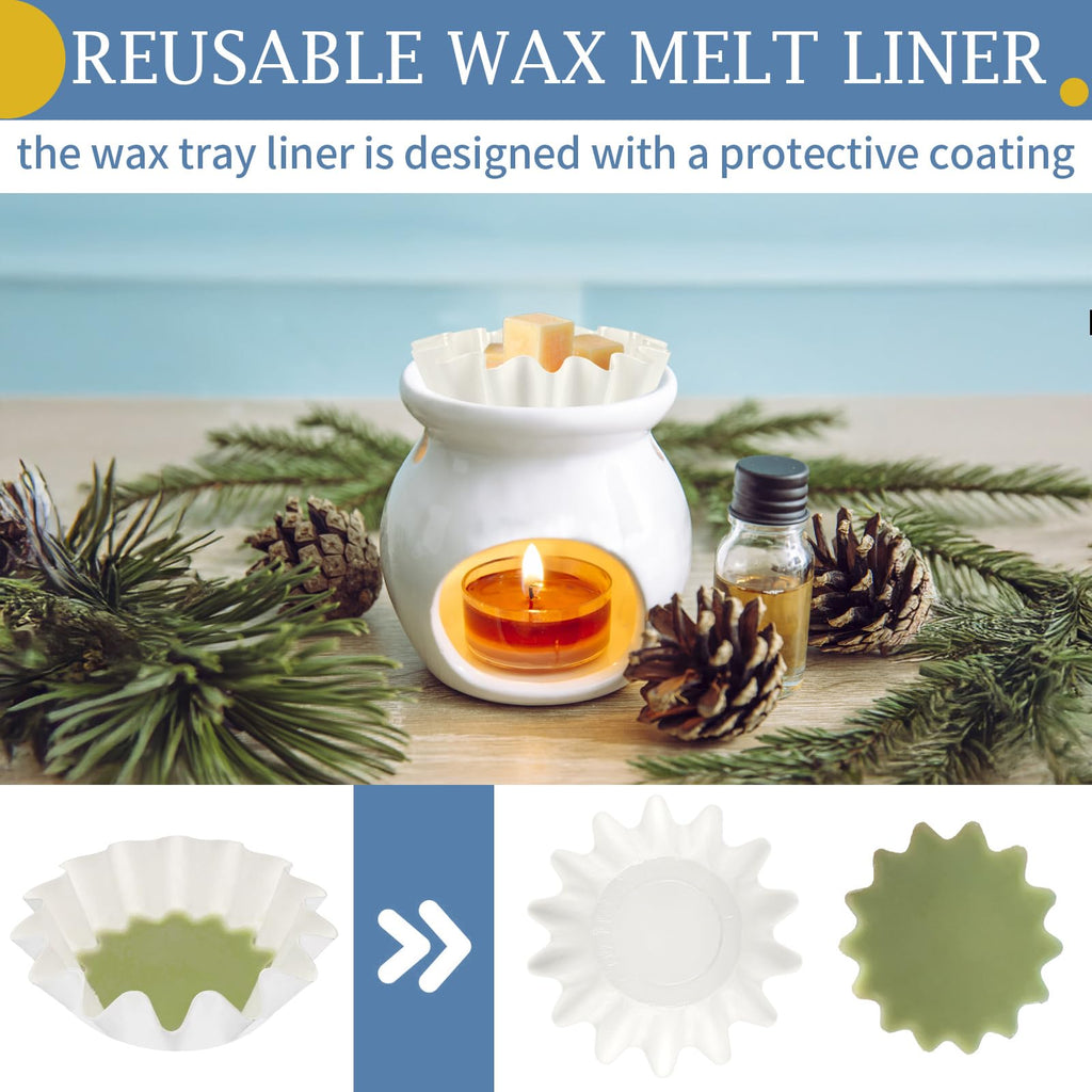 100 Pcs Wax Melt Liners Leakproof Reusable Universal for Warmers