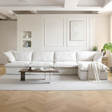 L Shape Sectional Couches, 5 Seat Modular Sofas Sectional, Modern Couch Sofa with Chaise Ottoman, Cushion Covers Removable, Two Corners and Two Middle Sofa for Living Room (White) A124-B0CNRMPCBX