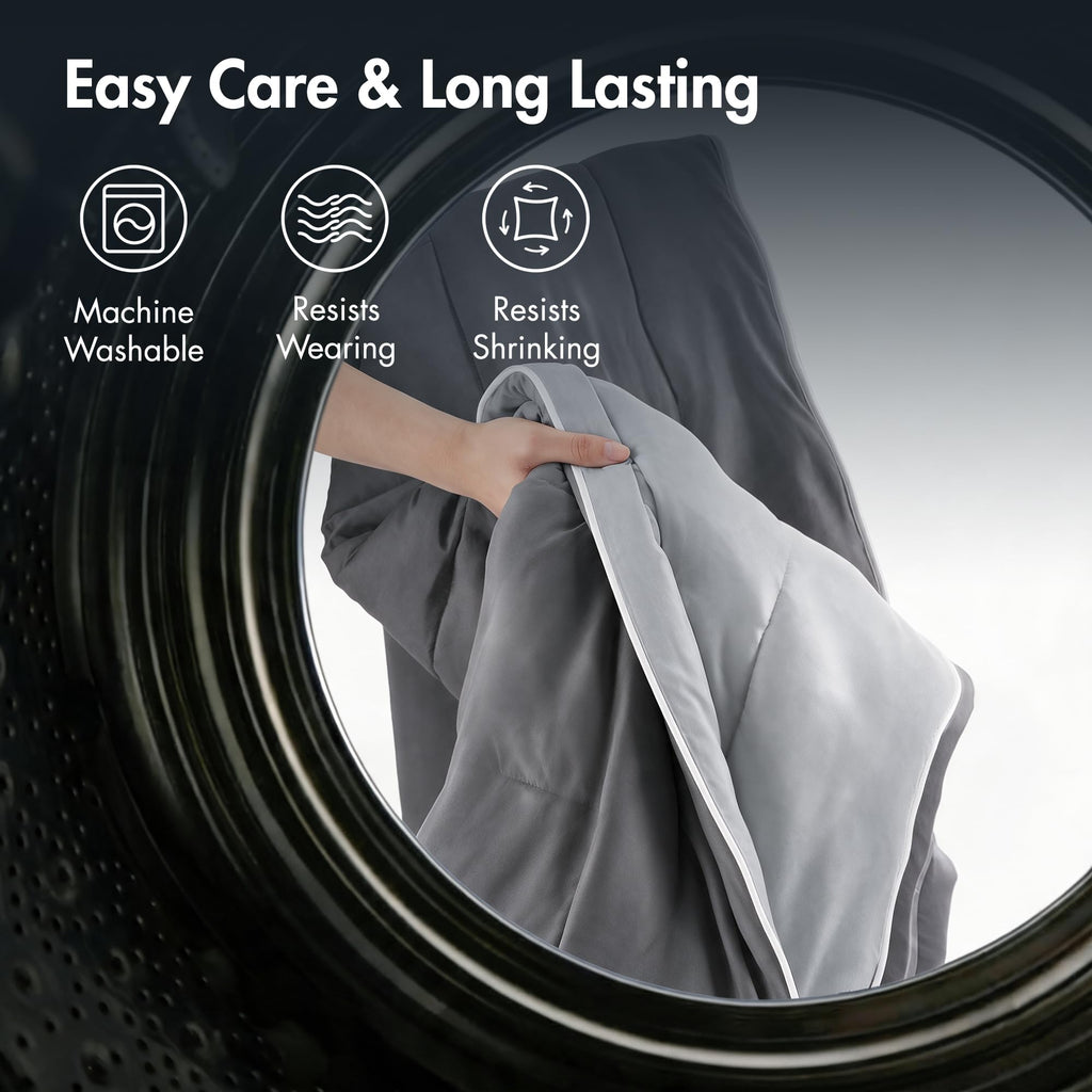 Breathable Cooling Comforter King, Grey, 106x90