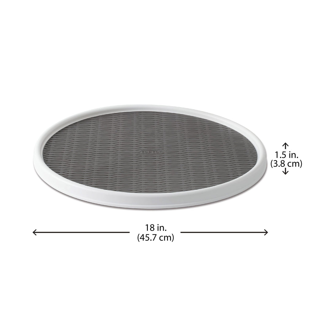 18 Inch Lazy Susan Turntable Organizer - Nonslip Rotating Cabinet Organizer Pantry, Under Sink, Countertop Storage