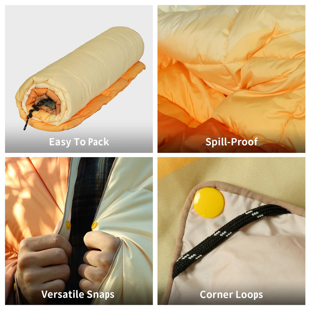 Camping Blanket Puffy Camp Blanket Large Outdoor Blanket