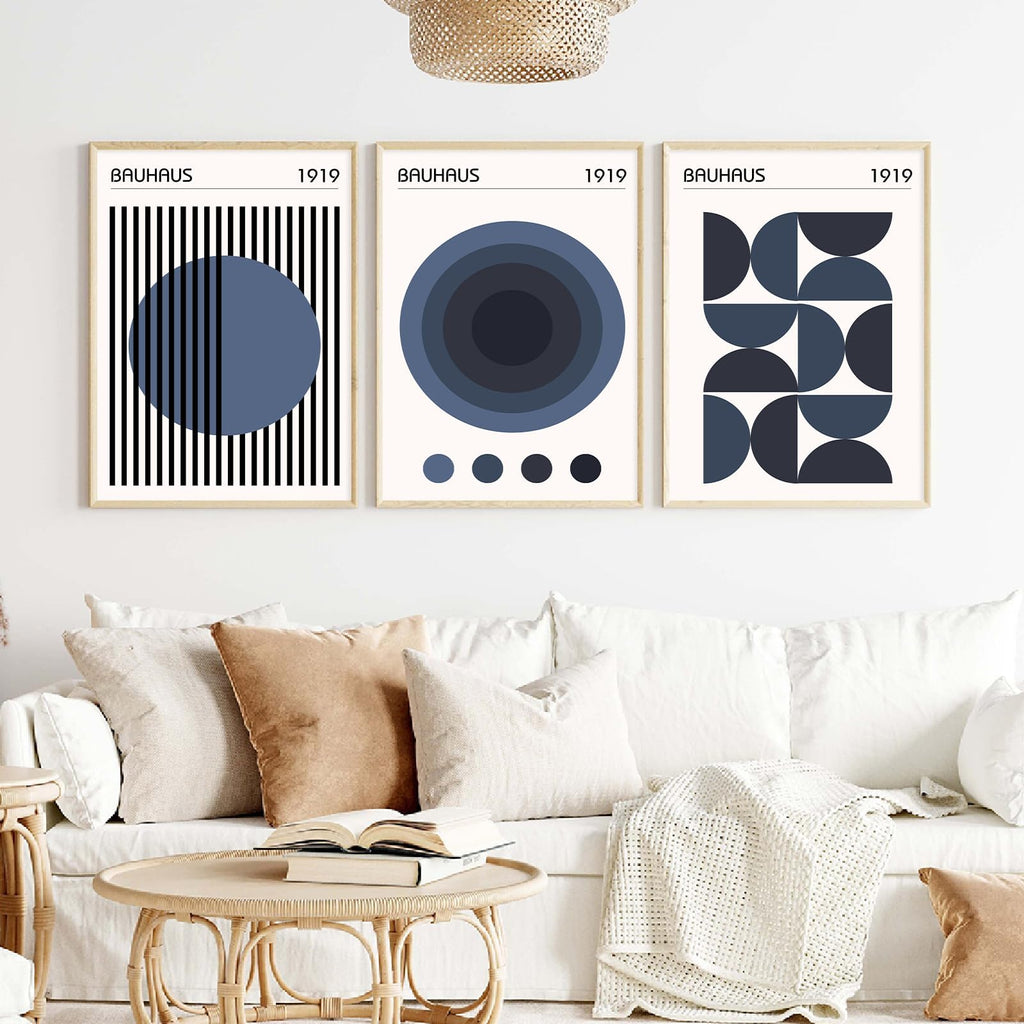 Minimalist Geometric Wall Art Bauhaus Exhibition Poster Abstract Shape Prints Mid Century Modern Artwork Boho Modern