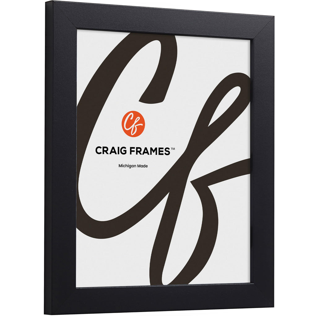 Frames Essentials, 18x18 Black Picture Frame, 1" Wide, Modern, Dual Display Format, Set of 4