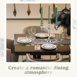 3 Pcs 5 Arm Metal Candelabra Candlestick Holders 10.24 Inch Tall Candlestick Holders Gothic Candle Holdery (Sliver)