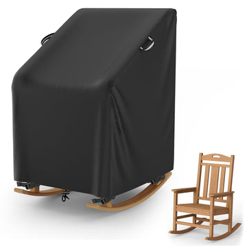Oversized Outdoor Rocking Chair Cover, Heavy Duty Waterproof High Back Porch Rocker Chair Cover, Fits for Rocking
