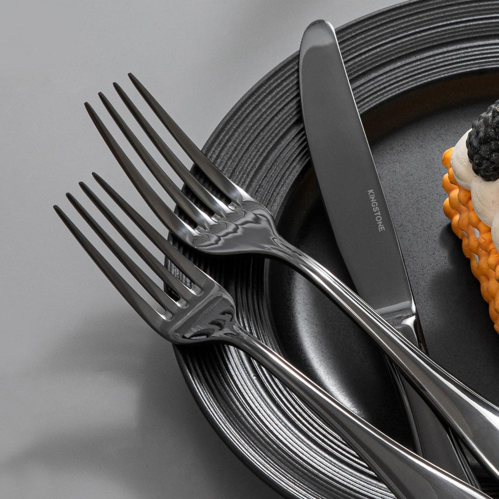 40-Piece Teardrop Silverware Set for 8, 18/10 Stainless Steel Flatware Set