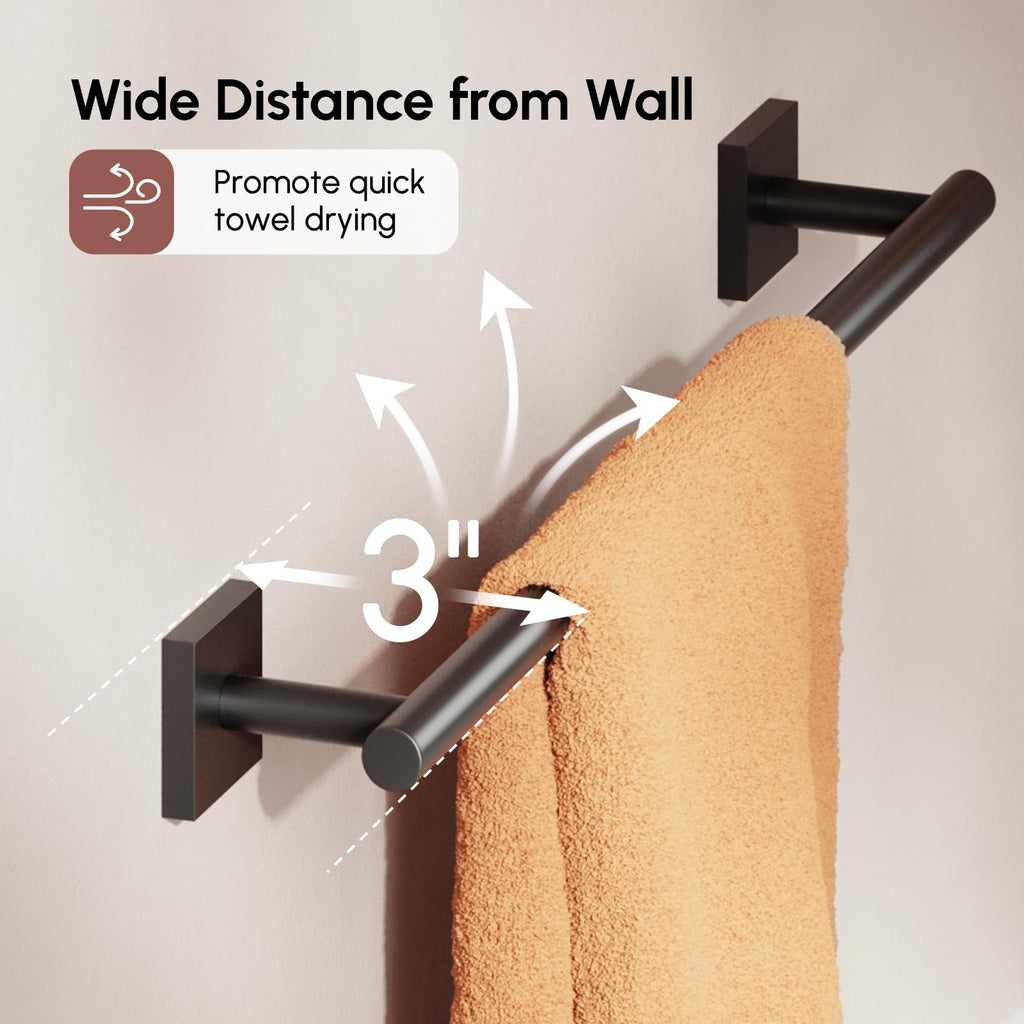 Matte Black Towel Bar, 18 Inch Towel Racks