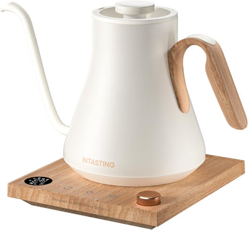 Gooseneck Electric Kettle with 1°F Temperature Control, 0.9 Liter | Fast Heating, Stainless Steel Interior, for Pour