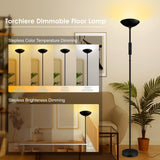 Stepless Dimmable Floor Lamp,30W 3000LM Super Bright LED Torchiere Floor Lamps with Remote & Touch Control