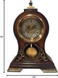 Le'raze Elegant, Decorative,Grandfather Clock Hand Painted Wood Modern Mantel with Swinging Pendulum Shelf,Tabletop,Desk,Buffet, Color...