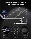 11.8" Rain Shower Head, Rectangular Rainfall Showerhead with 11" Stainless Steel Exension Arm