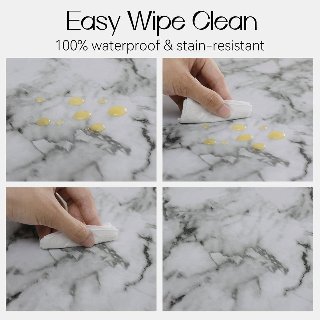 Round Fitted Vinyl Tablecloth with Elastic Edge 100% Waterproof