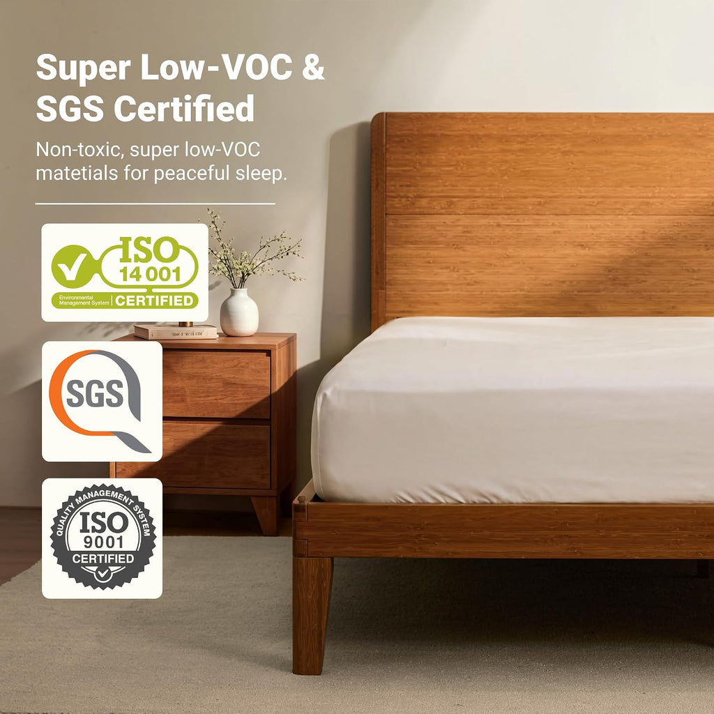 Bamboo Japanese Joinery Bed Frame with Headboard