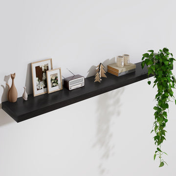 Solid Wood Floating Shelves For Wall, 55"W x 9"D x 1.56"H Large Wall Shelves Bedroom Bathroom Kitchen Drcor Storage