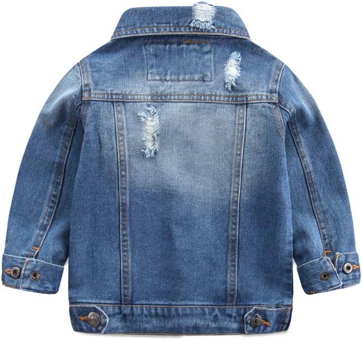 Baby Boys' Basic Denim Jacket Button Down Jeans Jacket Top