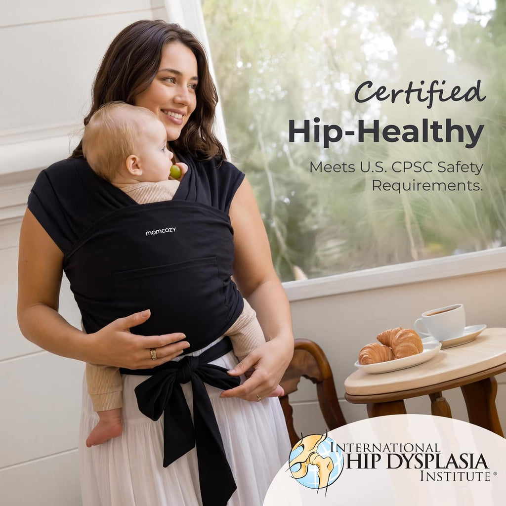 Baby Wrap Carrier, Easy-On Piece Design, Newborn to 33 lb