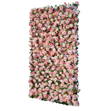 4x8 FT Blush Pink Rose Artificial Flower Wall Backdrop for Weddings