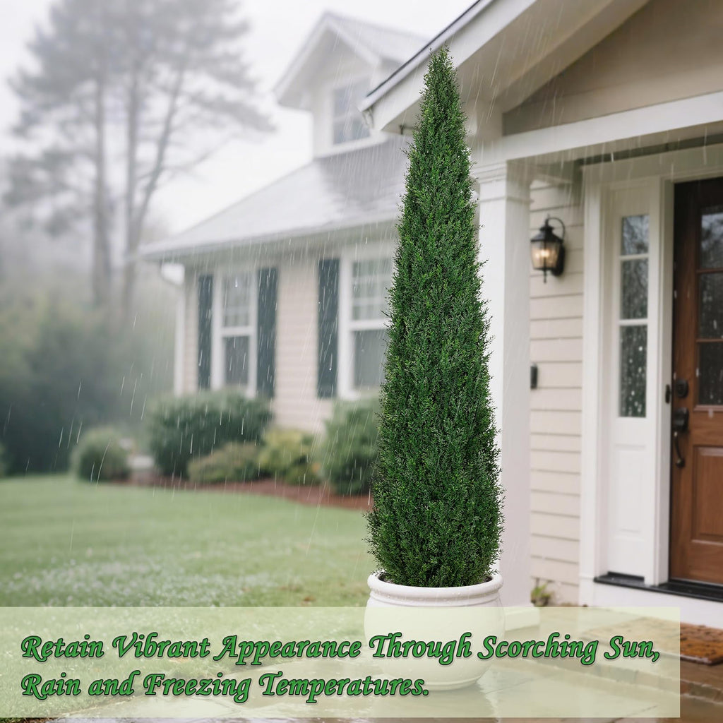 Cedar Trees for Outdoors 6 ft Faux Cypress Topiary
