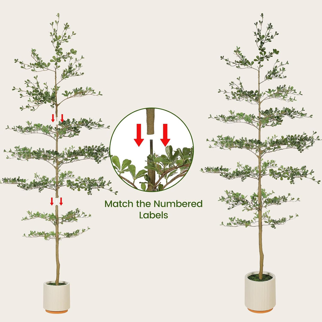 Faux Black Olive Tree 8ft with Planter - Artificial Shady Lady Tree