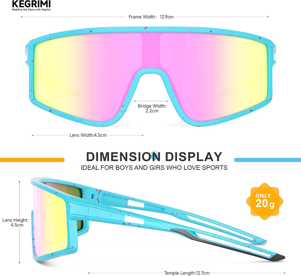 Kids Polarized Sunglasses Youth Baseball Sun Glasses for Boys Girls