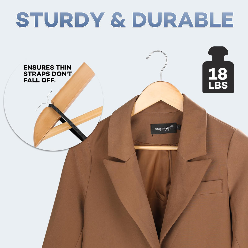 Wooden Hangers 80 Pack, Heavy Duty Wood Hangers for Coats