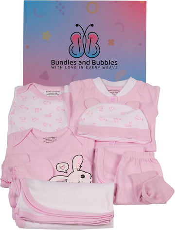 Newborn Baby Girl Layette Gift Set - 10 Pieces