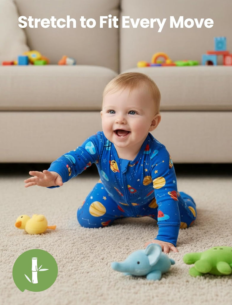 Baby Boys Girls Bamboo Viscose Footies Pack