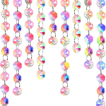 Crystal Garland Strands 14mm Iridescent Octagon Beads, 66 ft