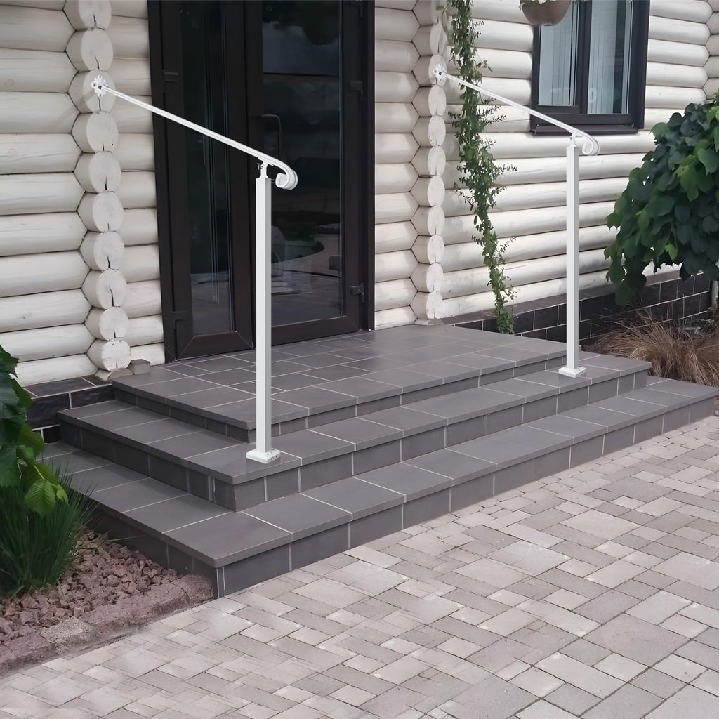 Adjustable Handrail 1-2 Step, Wall Mounted Wrought Iron Handrails