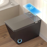 Smart One-Piece Toilet with Built-In Tank, Warm Water Bidet, Heated Seat, Auto Drying, Foot Sensor Flush, Modern Elongated Design