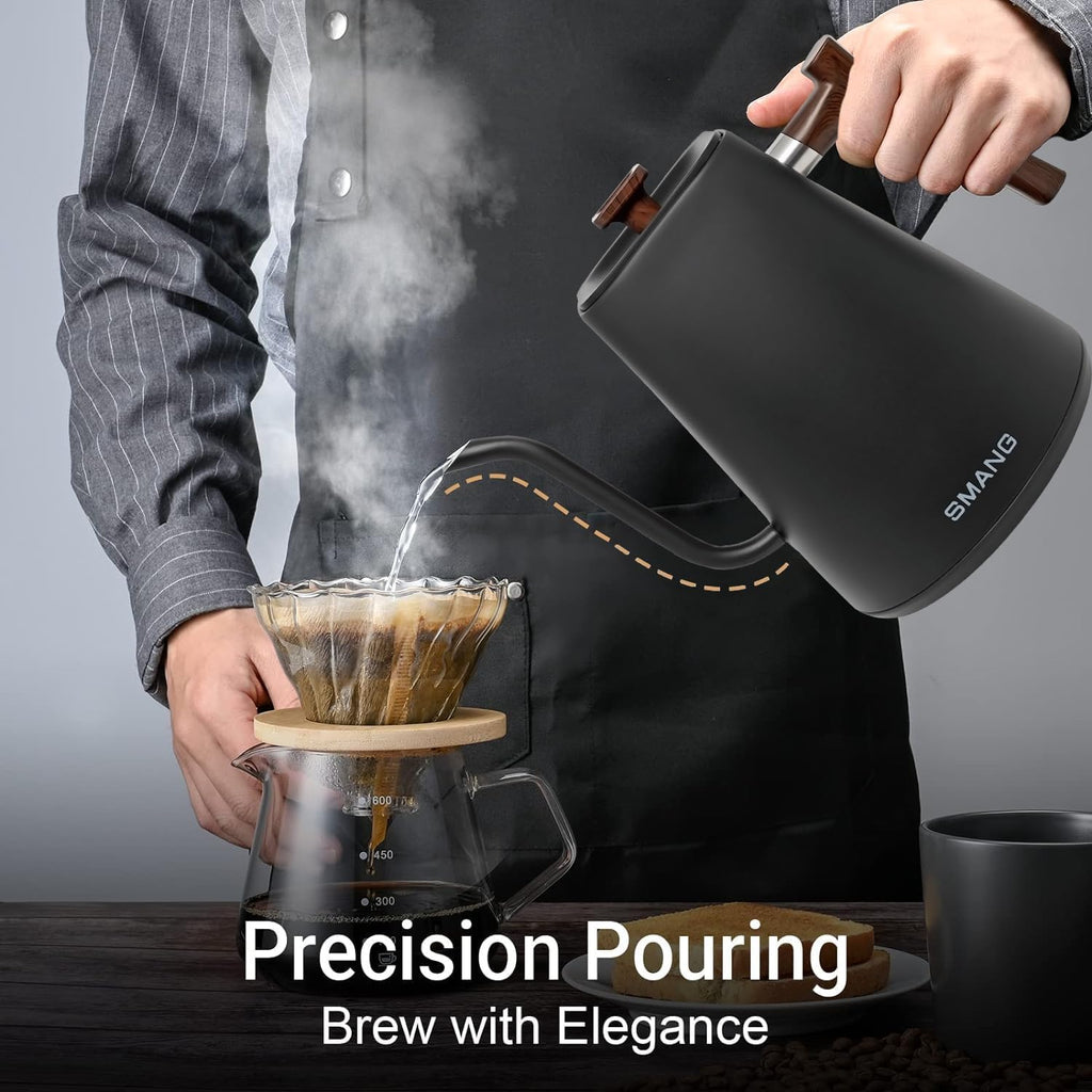 Electric Kettles, Gooseneck Electric Kettle, ±1°F Temperature Control, for Pour Over Coffee and Tea, 304 Stainless