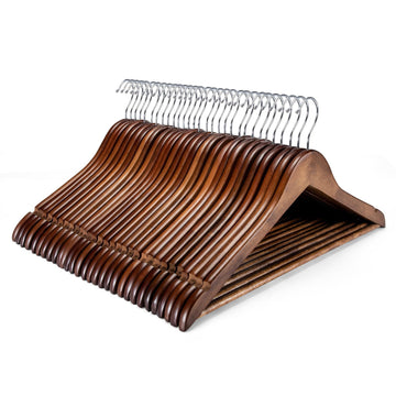 Premium Wooden Hangers 150 Pack, 17.5" Smooth Wood Hangers