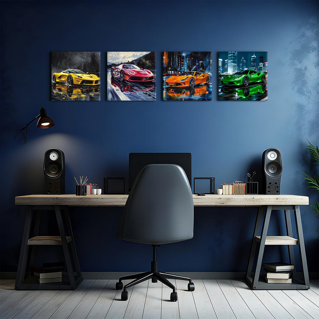 Sport Car Wall Car Posters for Boys Room Decor Supercar Pictures Wall Decor Cool Racing Paintings Canvas Prints