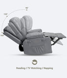 GarveeHome Recliner Chairs, Classic Manual Leather Recliner