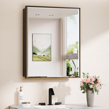 24 x 30 Recessed Medicine Cabinet with Mirror, Oil Rubbed Bronze
