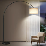 82" Tall Arc Floor Lamps, Large Floor lamp with Length Adjustable, Modern Curved Floor lamp, Corner 