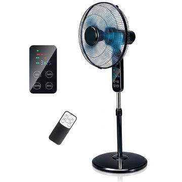 16" Pedestal Fan with Touch Screen & LED Celsius Thermometer