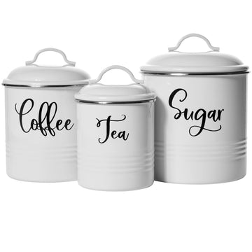 Food Storage Containers Set with Lids, Farmhouse Home Kitchen Decor Rustic Vintage Canisters