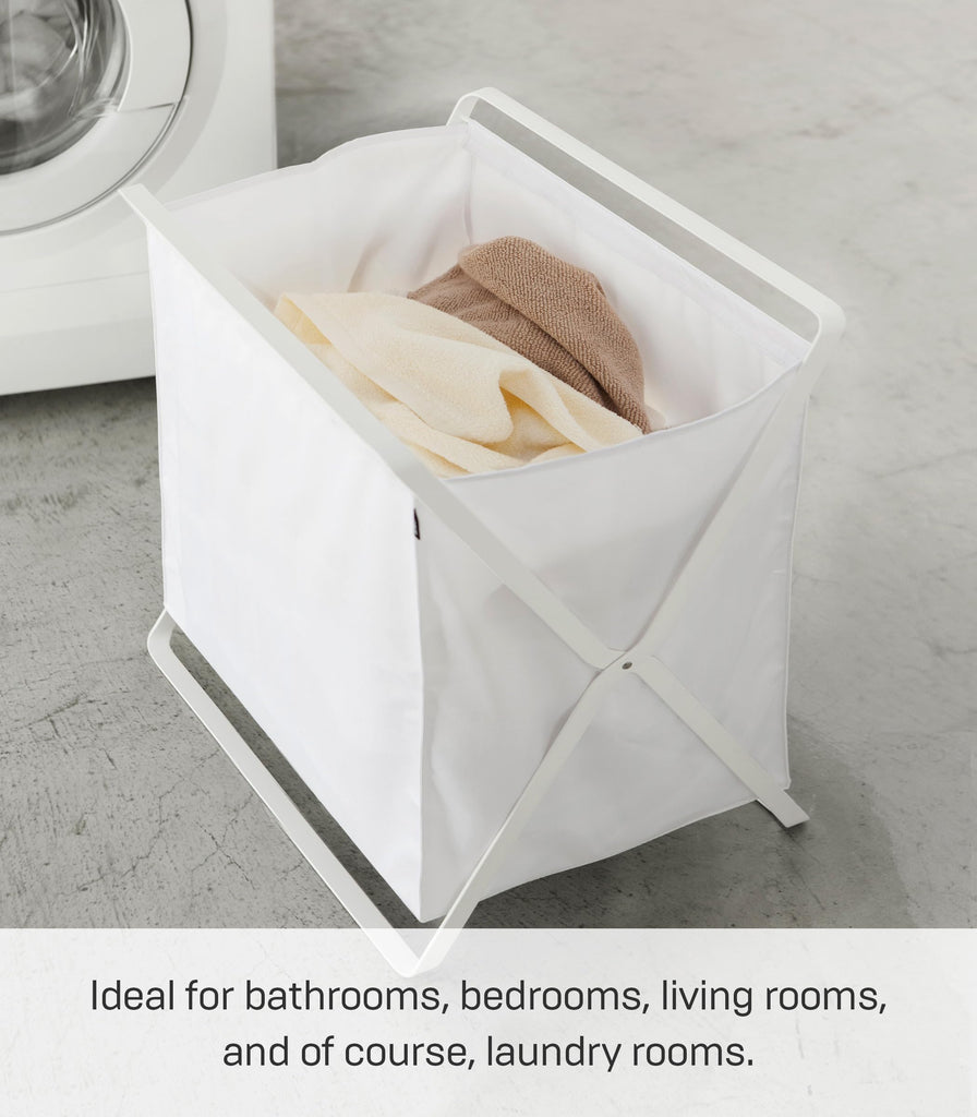 Tower Space Saving Storage Hamper - Floor, 16" - Steel - 8.5 Gallon, 32 Liters