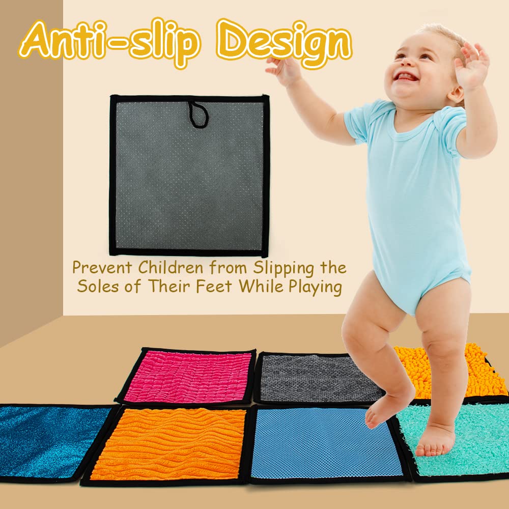 16 Set Sensory Mini Mats Assorted Textured Sensory Floor Tiles Sensory Wall