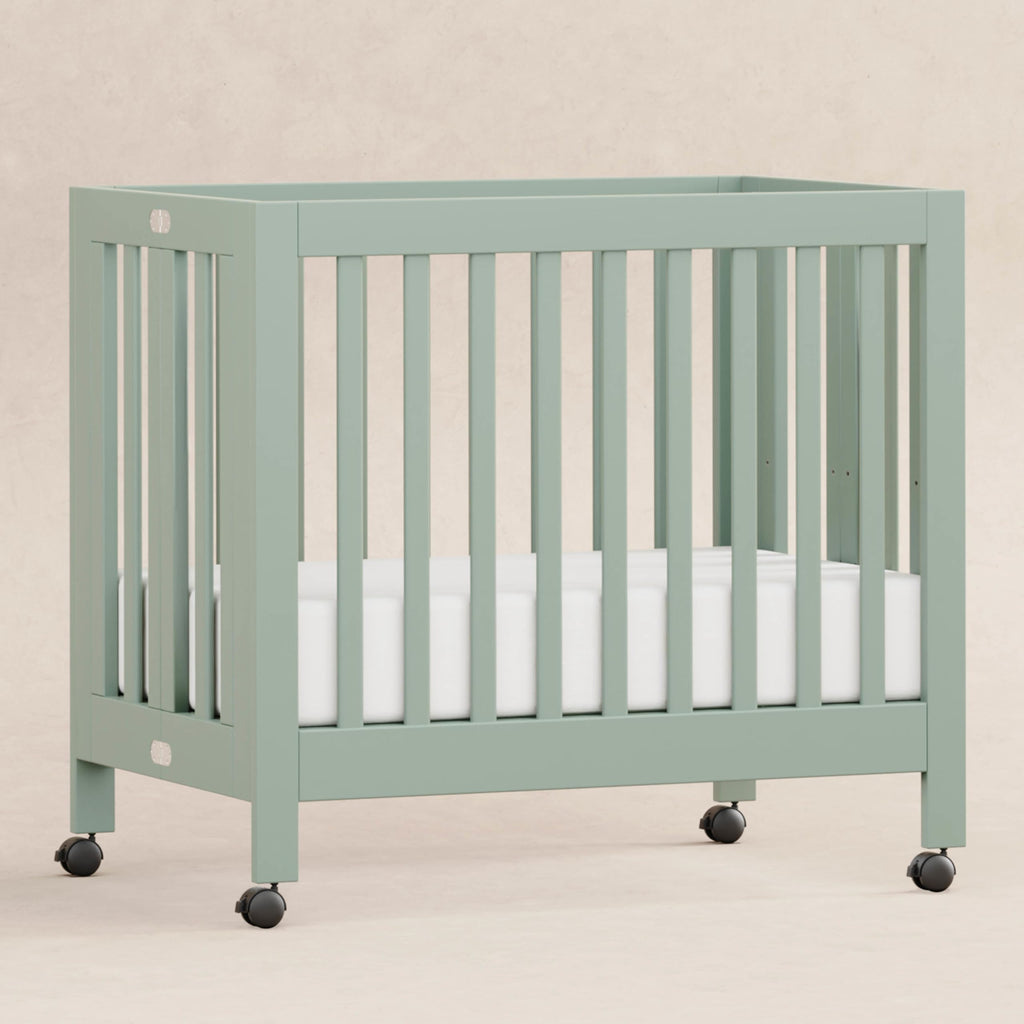 Origami Mini Portable Crib, GREENGUARD Certified, Light Sage