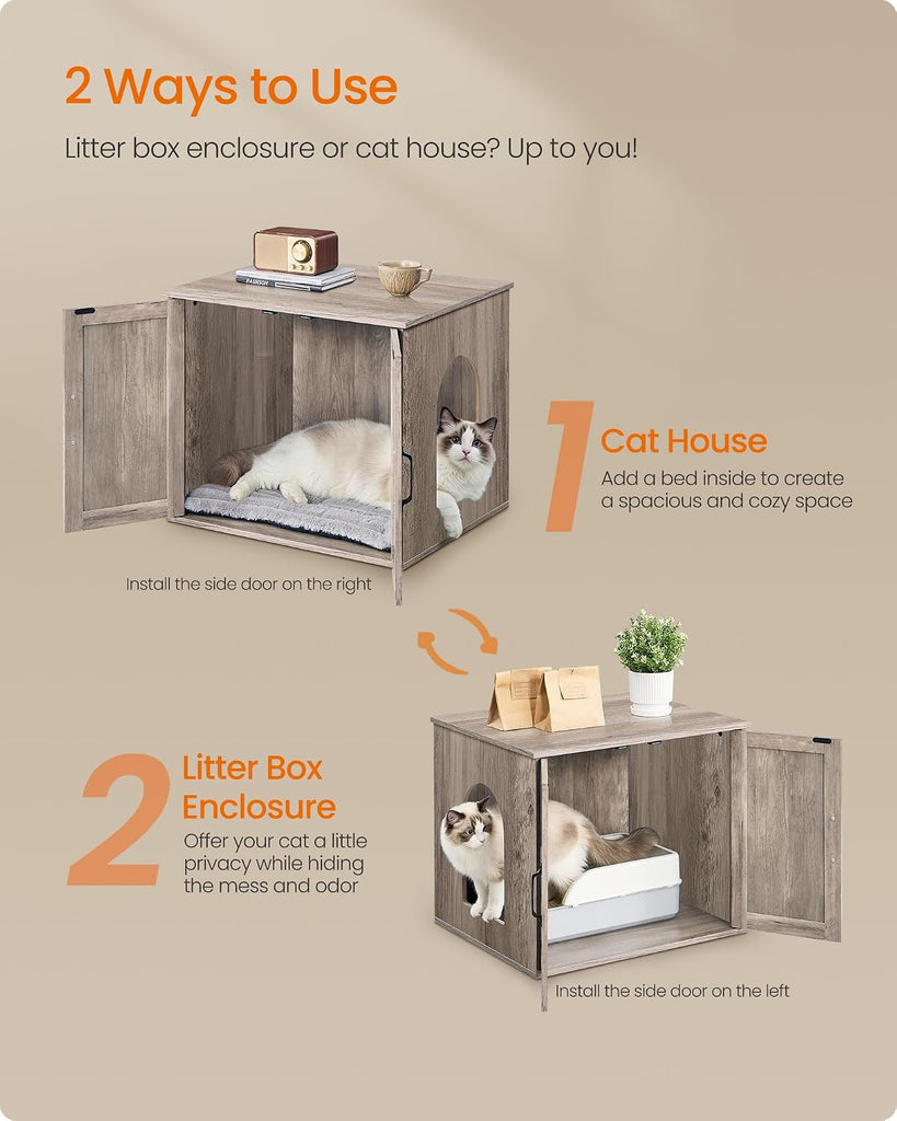 Cat Litter Box Enclosure, Indoor Pet House End Table